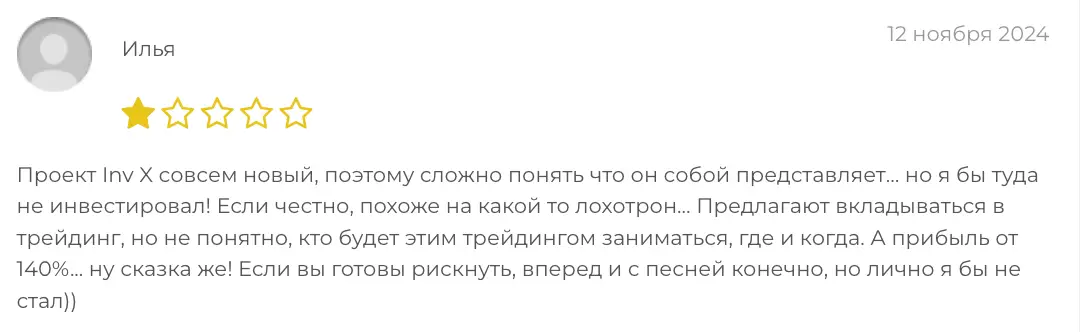 Inv X отзывы людей