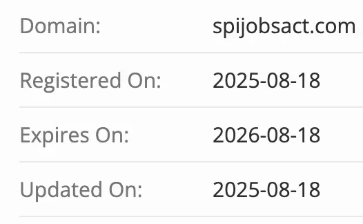 SPI Jobs Act домен  домен SPI Jobs Act