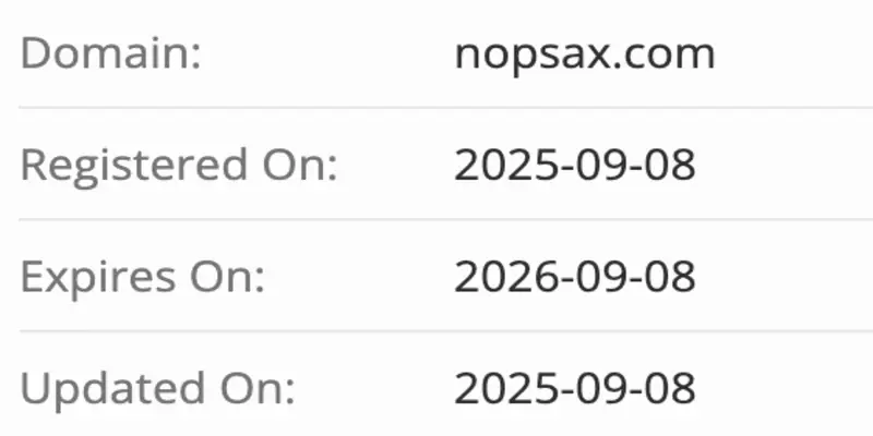 Nopsax домен домен Nopsax