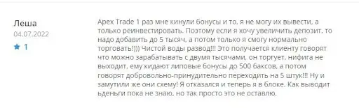 Озывы об APEX TRADE Озывы об APEX TRADE
