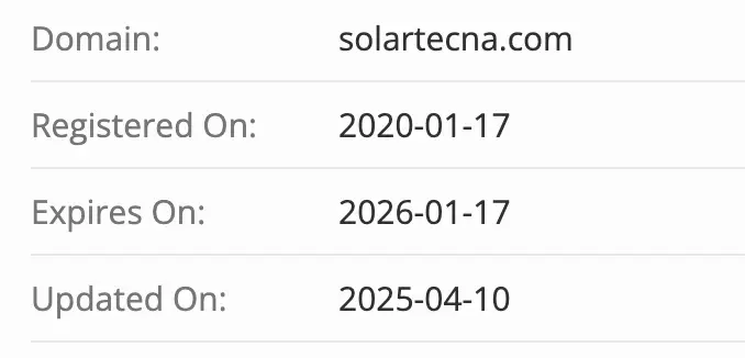 Solartecna домен домен Solartecna