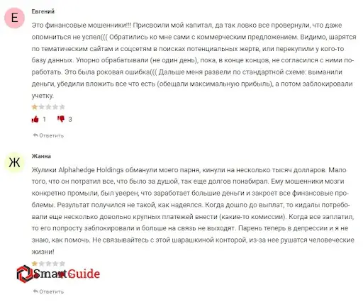 Alphahedge Holdings отзывы Alphahedge Holdings отзывы