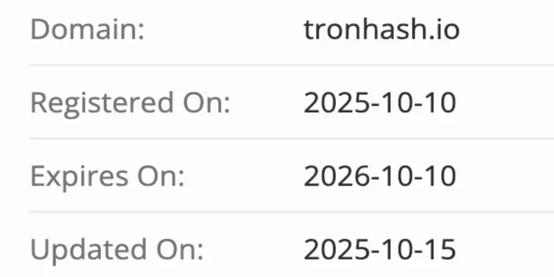 TronHash домен домен TronHash