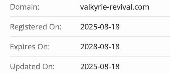 Valkyrie Revival Fund домен  домен Valkyrie Revival Fund