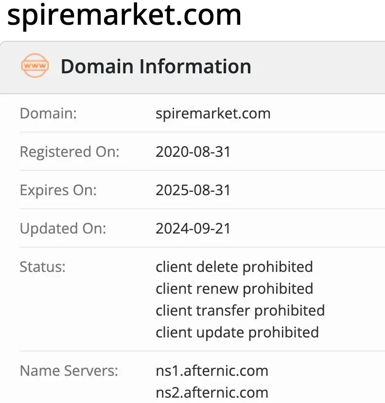 домен Spiremarket 