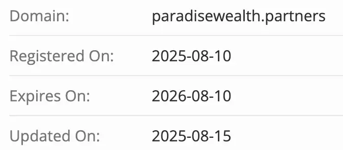 Paradise Wealth Partners домен домен Paradise Wealth Partners