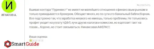 ПурИнвест (Ao-Purinvest), развод