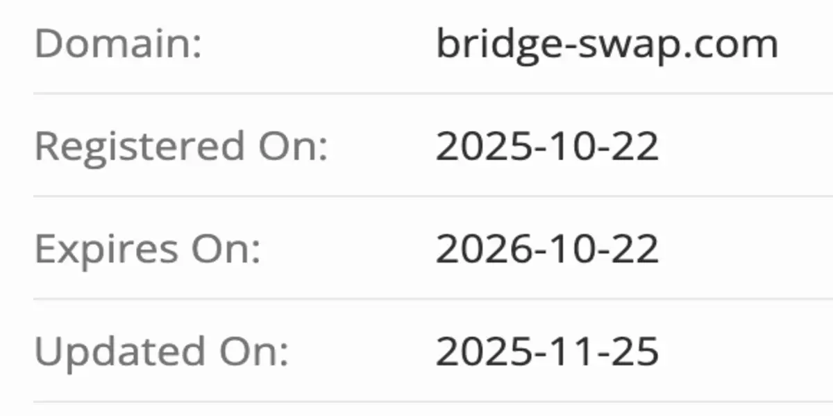 Bridge Swap домен домен Bridge Swap