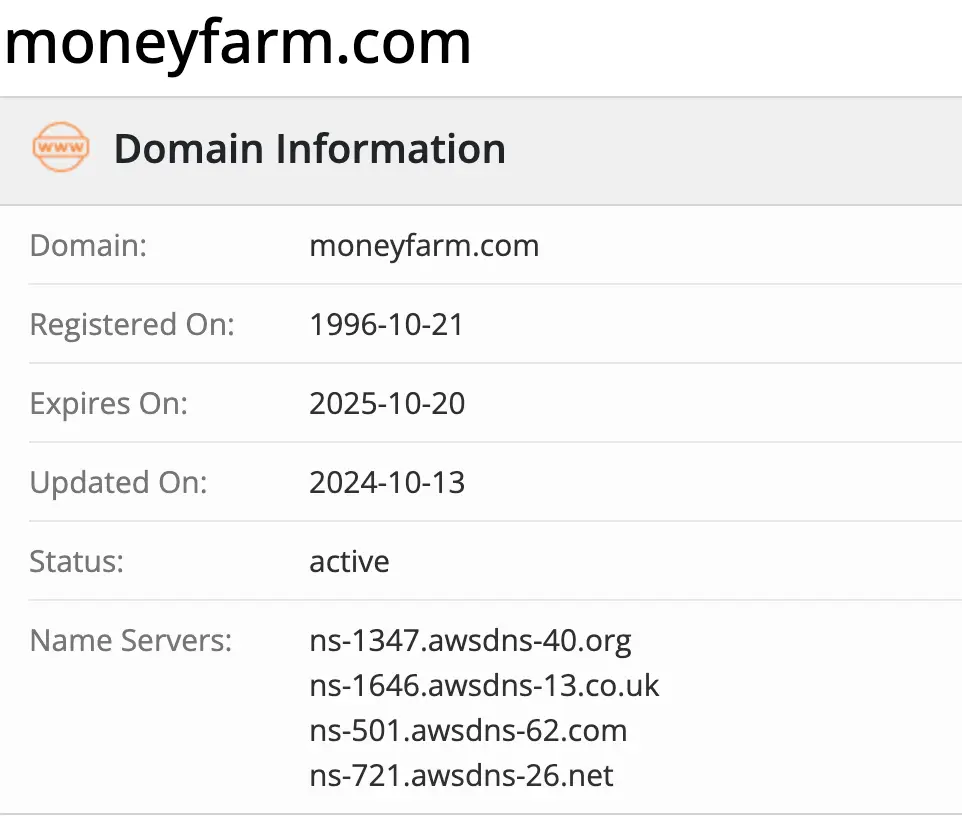 Moneyfarm домен