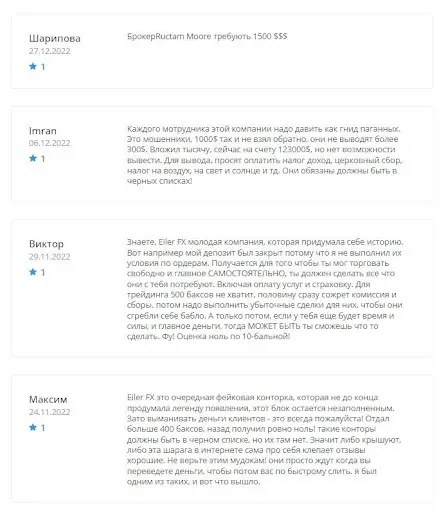 Честные отзывы об Eiler FX