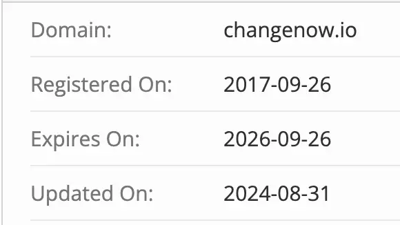домен ChangeNOW