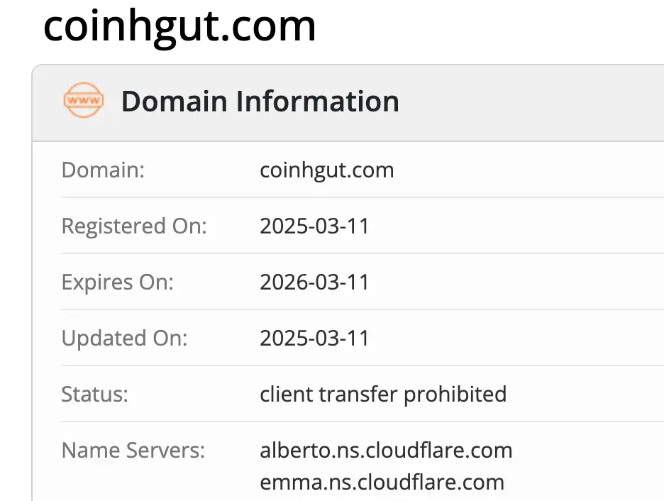 домен Coinhgut Coinhgut домен