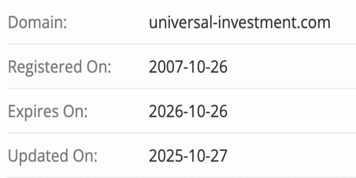 домен Universal Investment