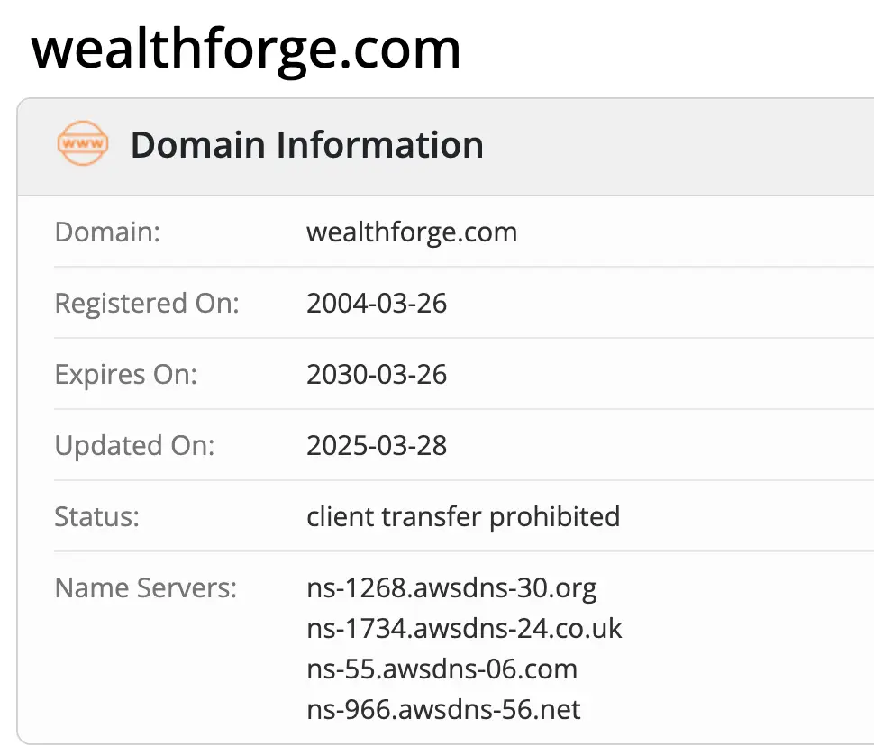 домен WealthForge WealthForge домен