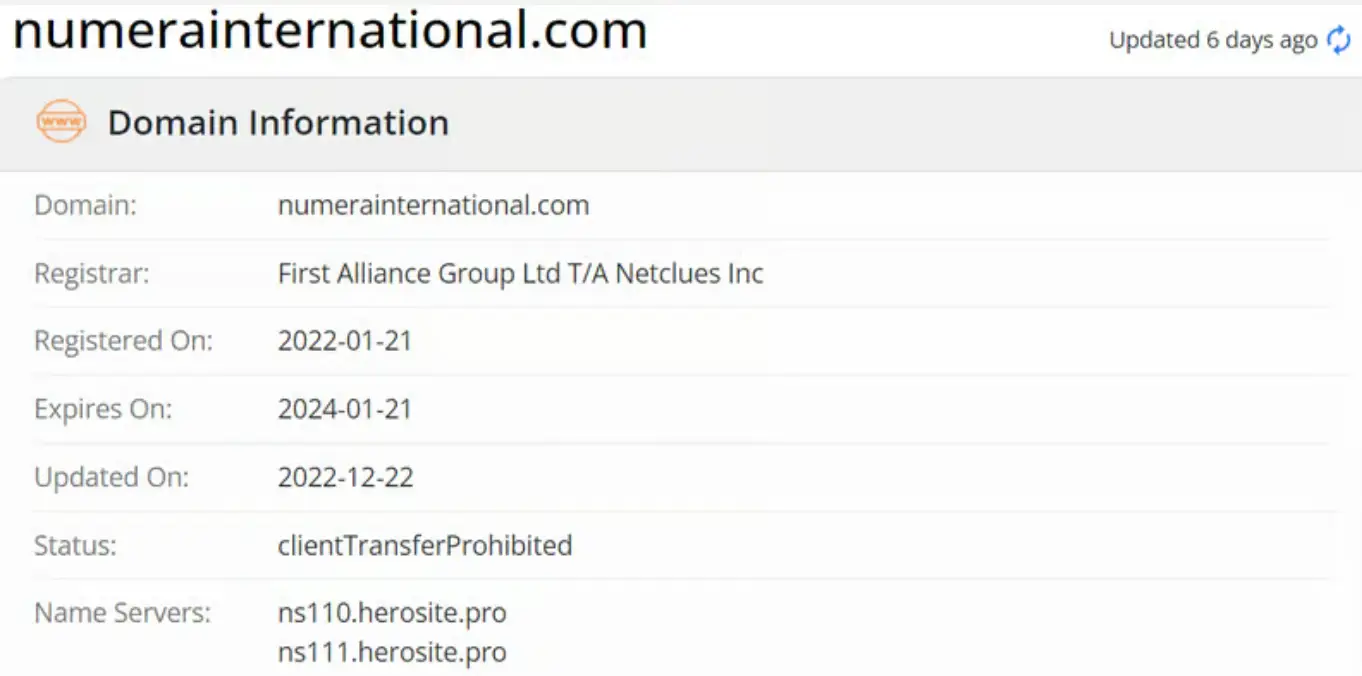 обзор Numera International Limited
