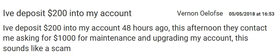 BinaryMate жалоба клиента