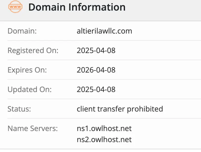 Altieri Firm L.L.C. домен домен Altieri Firm L.L.C.