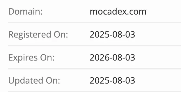 MOCADEX домен домен MOCADEX
