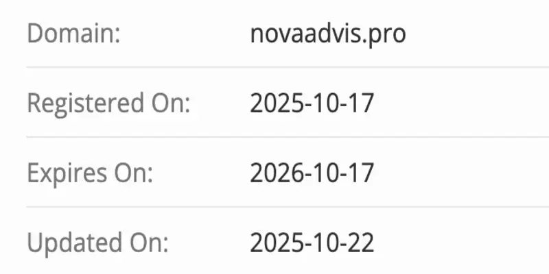 Novaadvisors домен домен Novaadvisors