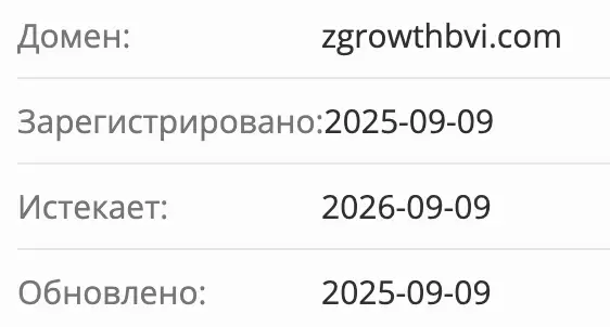 ZGrowth (BVI) Ltd домен  домен ZGrowth (BVI) Ltd