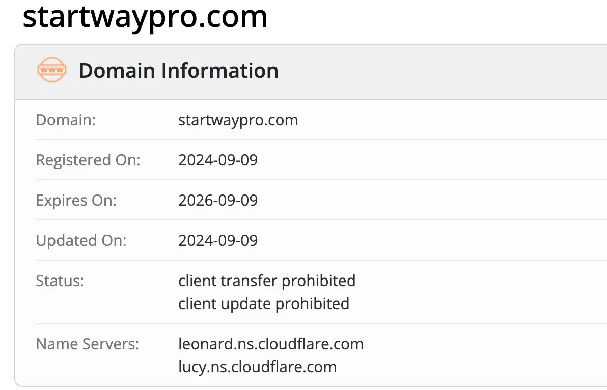 домен StartWayPro StartWayPro домен