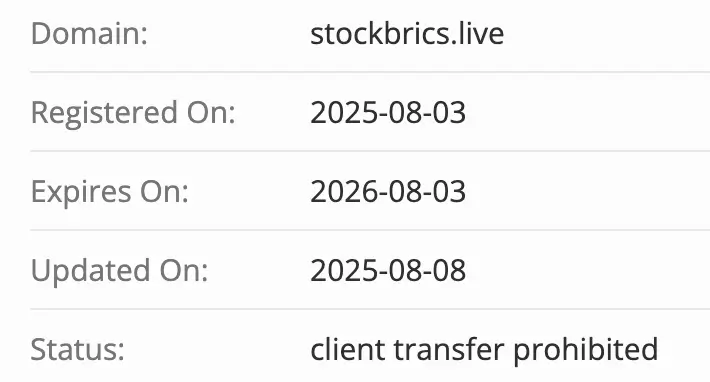 Stockbrics домен домен Stockbrics