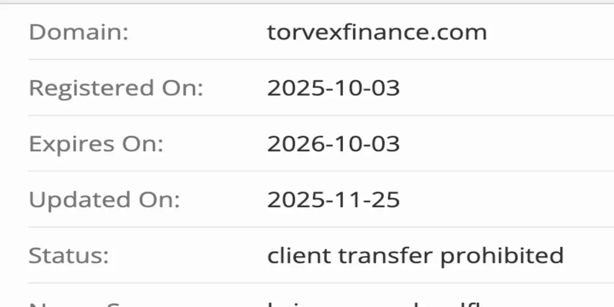 Torvex Finance домен домен Torvex Finance
