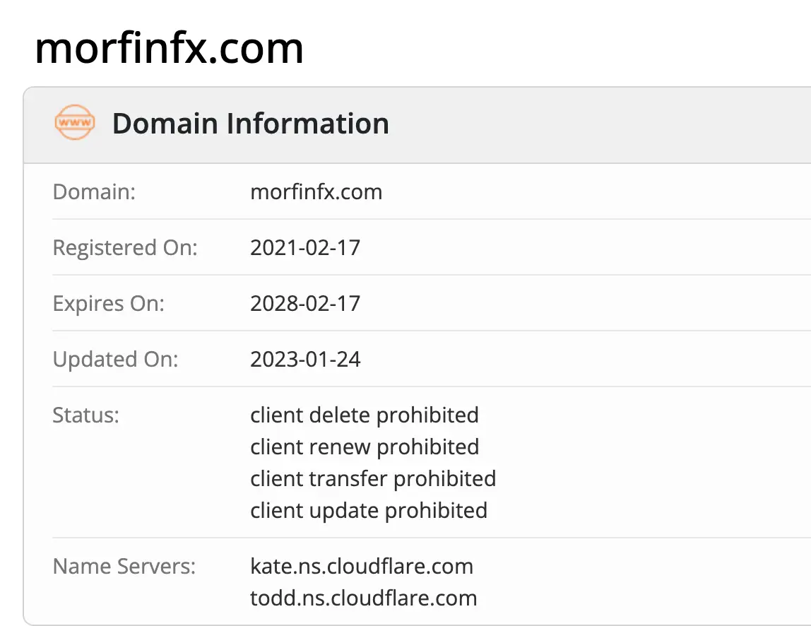 Morfin FX LLC домен