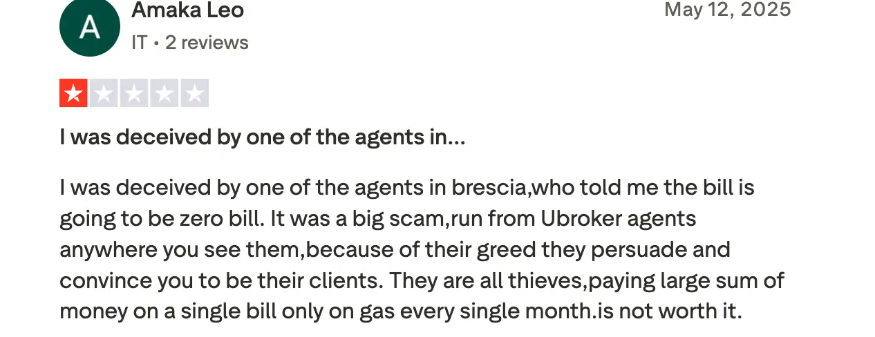 UBroker мнение клиента мнение о UBroker