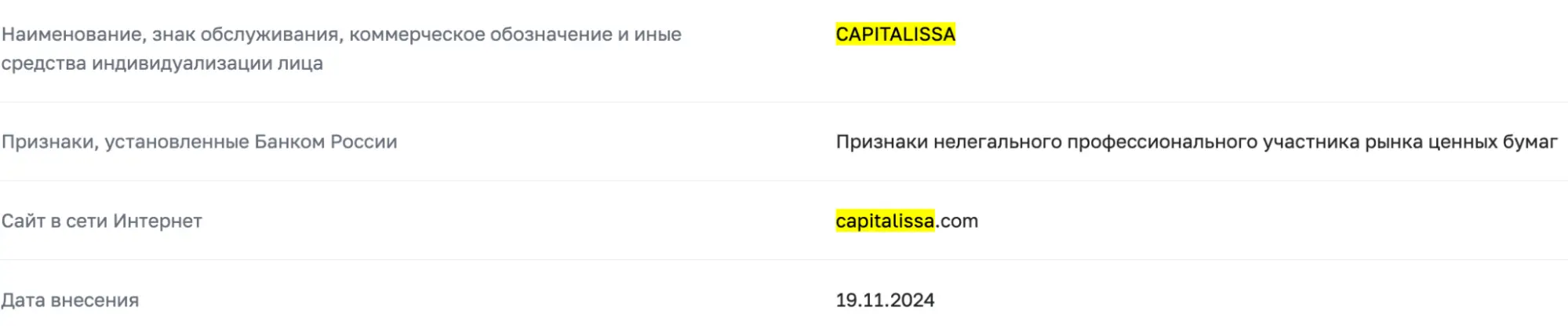 Capitalis Sa обман Capitalis Sa скам