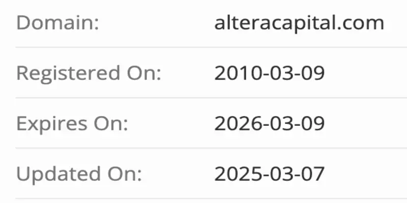 домен ALTERA CAPITAL LIMITED