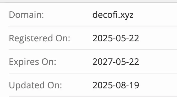 DeCoFi Limited домен  домен DeCoFi Limited