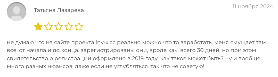 Inv X отзывы