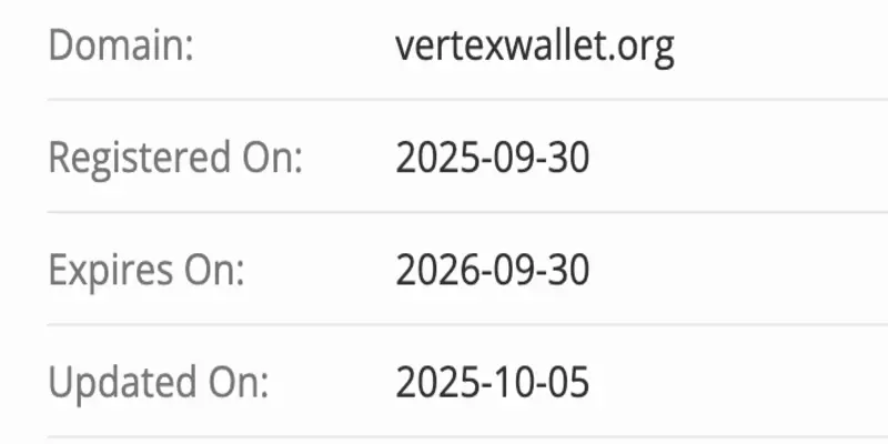 Vertex Wallet домен домен Vertex Wallet