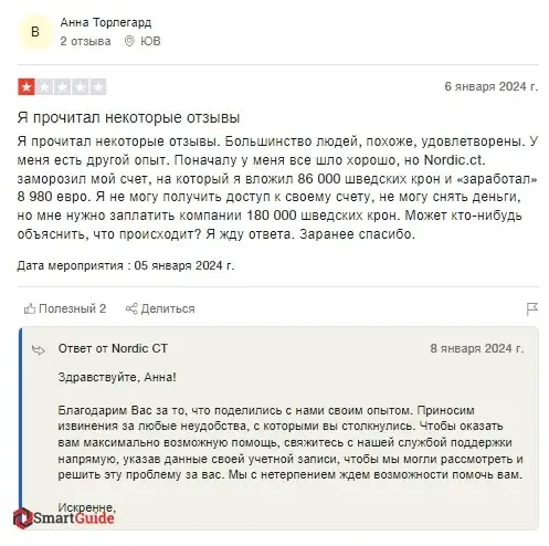 Nordic CT развод на деньги Nordic CT развод на деньги