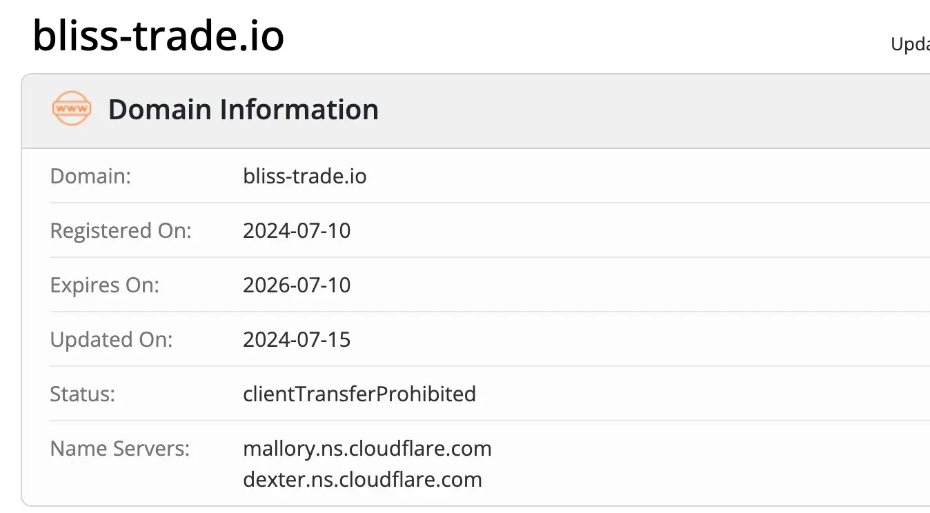 BlissTrade домен
