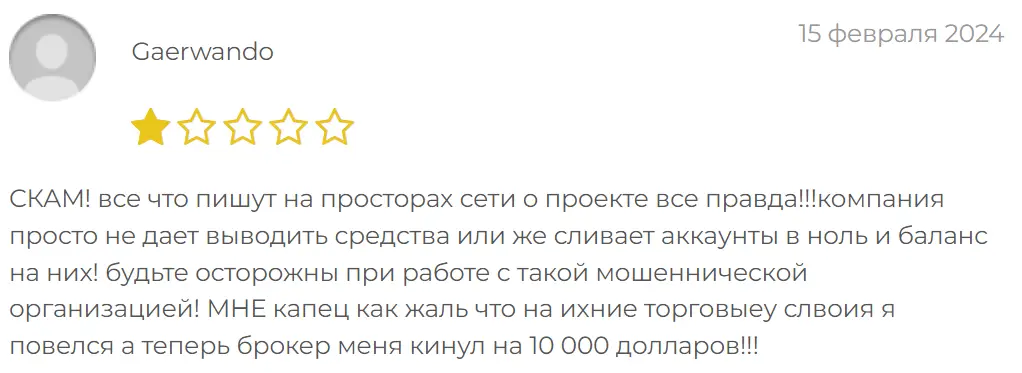 TradeActiva жалоба клиента