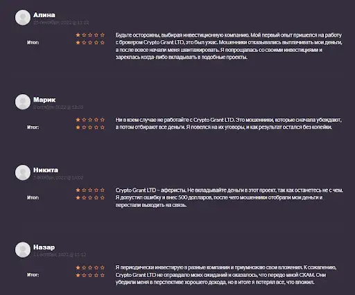 Crypto Grant LTD Отзывы