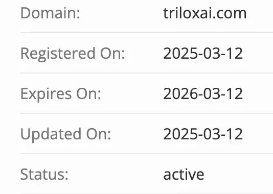 Trilox AI домен домен Trilox AI