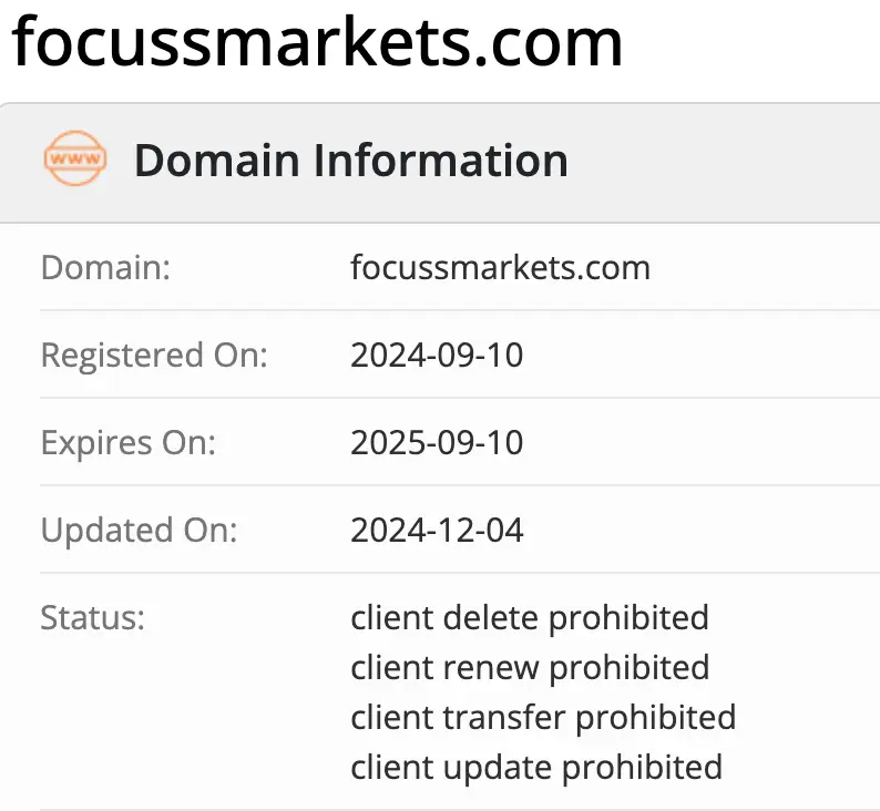 Focuss Markets домен