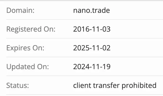 Nano Trade домен домен Nano Trade