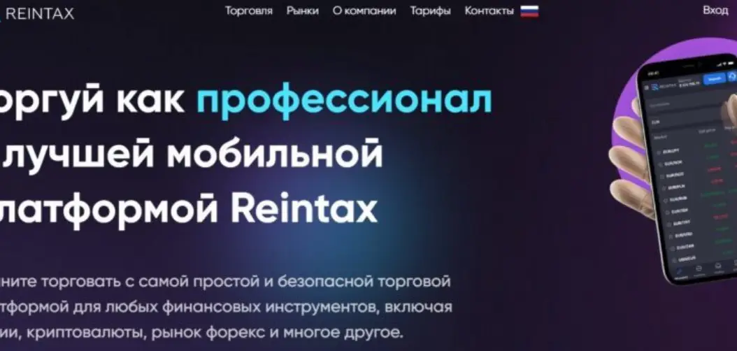 страница сайта Reintax