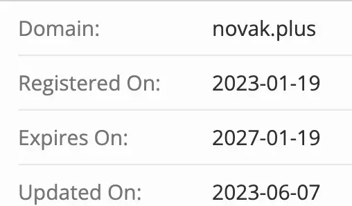 домен Novak Plus