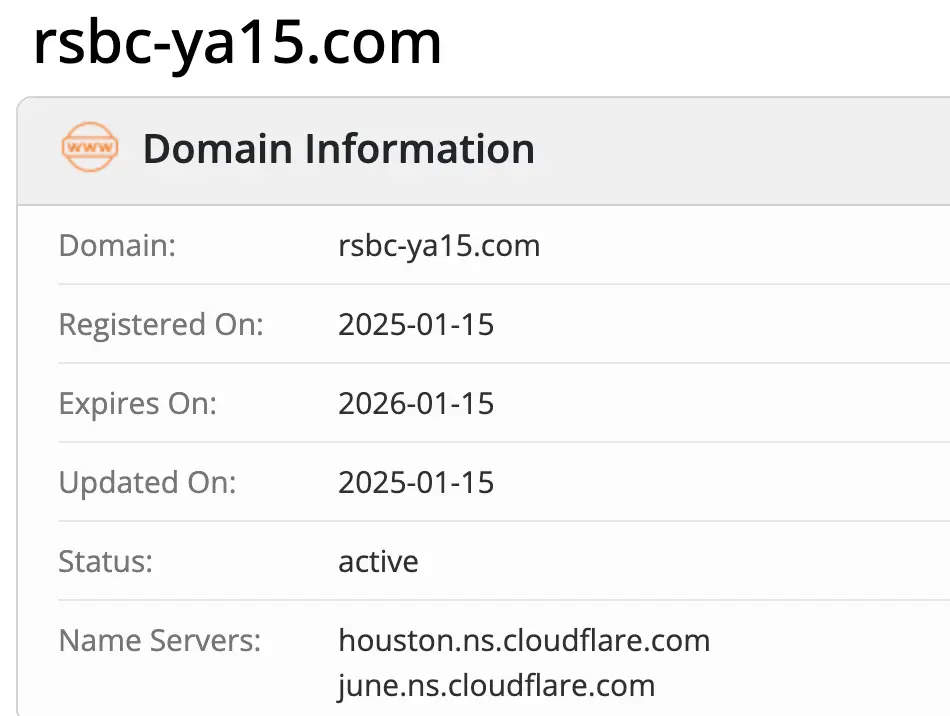 Информация о домене rsbc-ya15.com