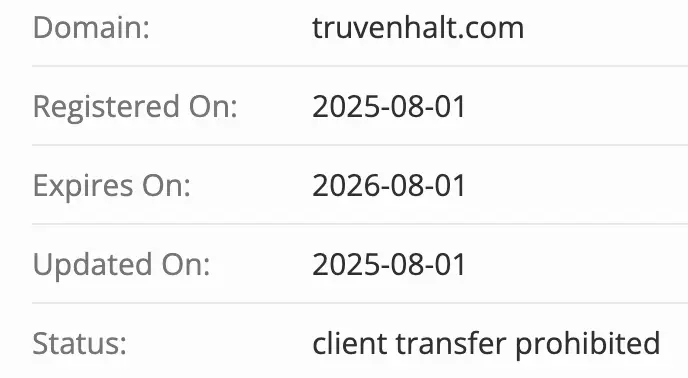 Trüven Halt домен домен Trüven Halt
