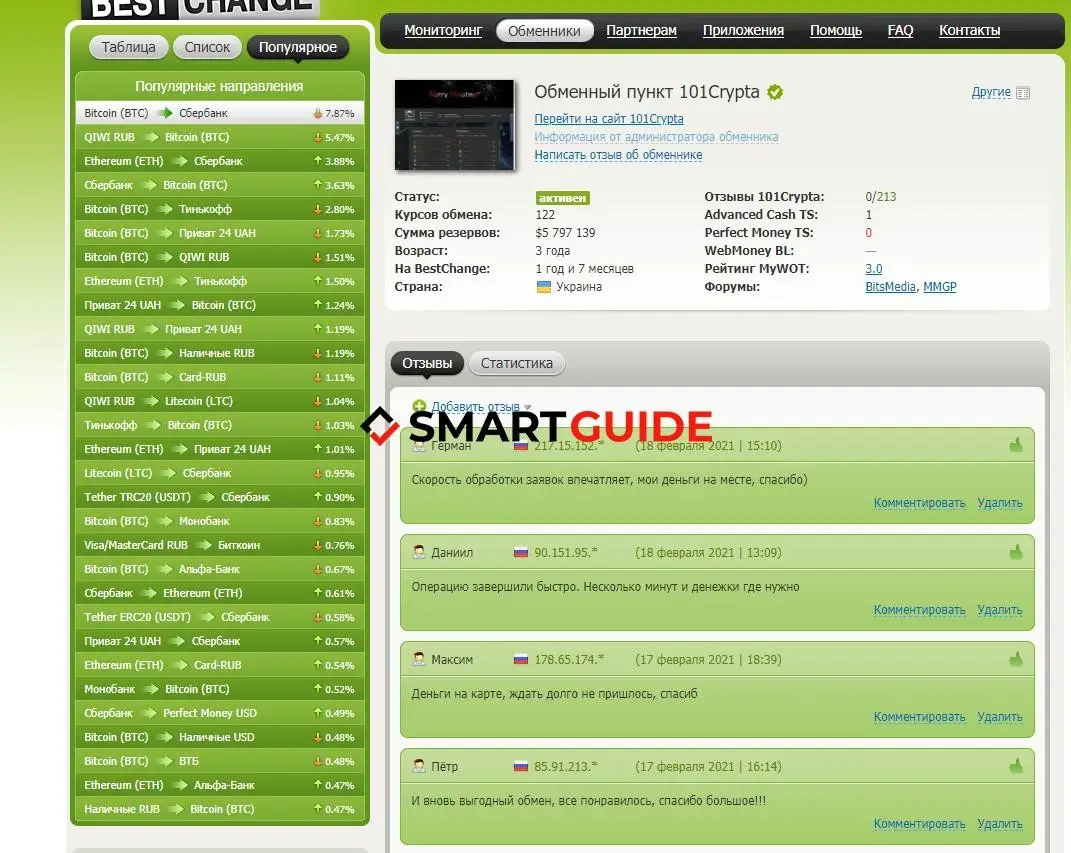 101crypta - Отзывы на бестчендж