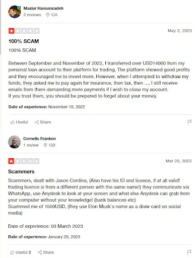 Отзывы TrustPilot