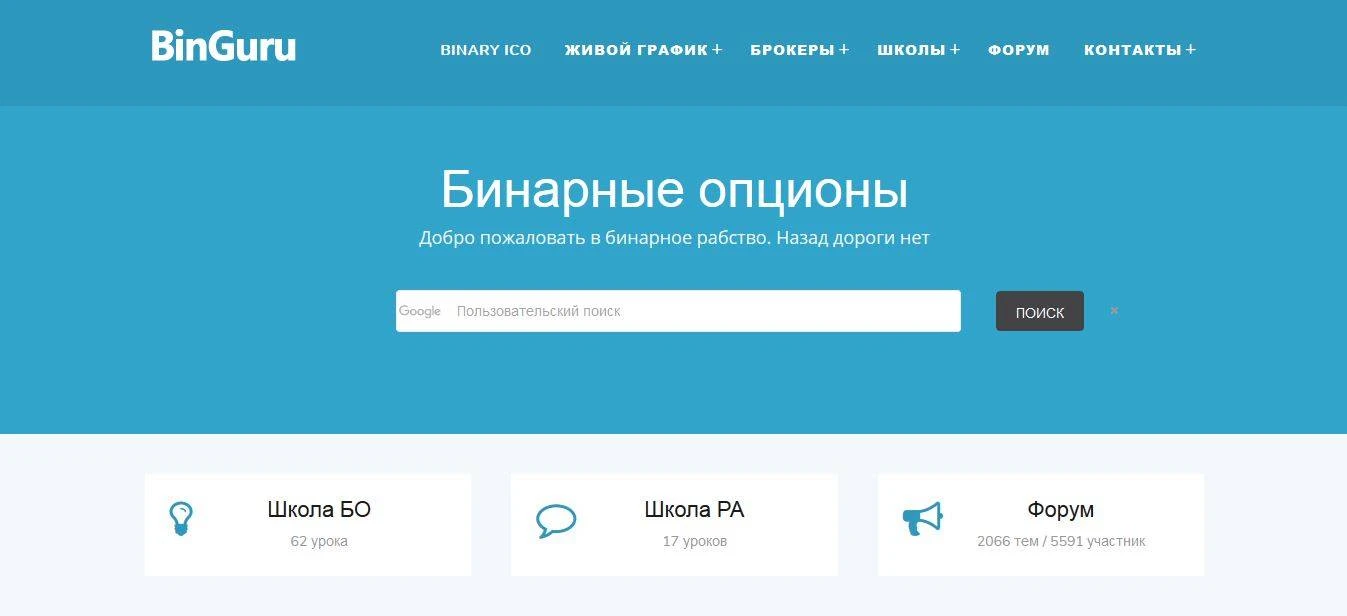 Обзор - Школа бинарных опционов BinGuru